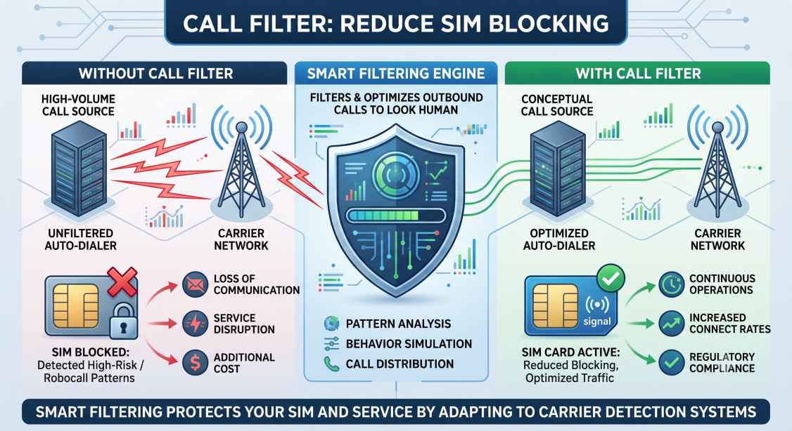 Call Filter Reduce Blocking Solution — Reduce VoIP Non-CLI SIM blocking with intelligent call filtering