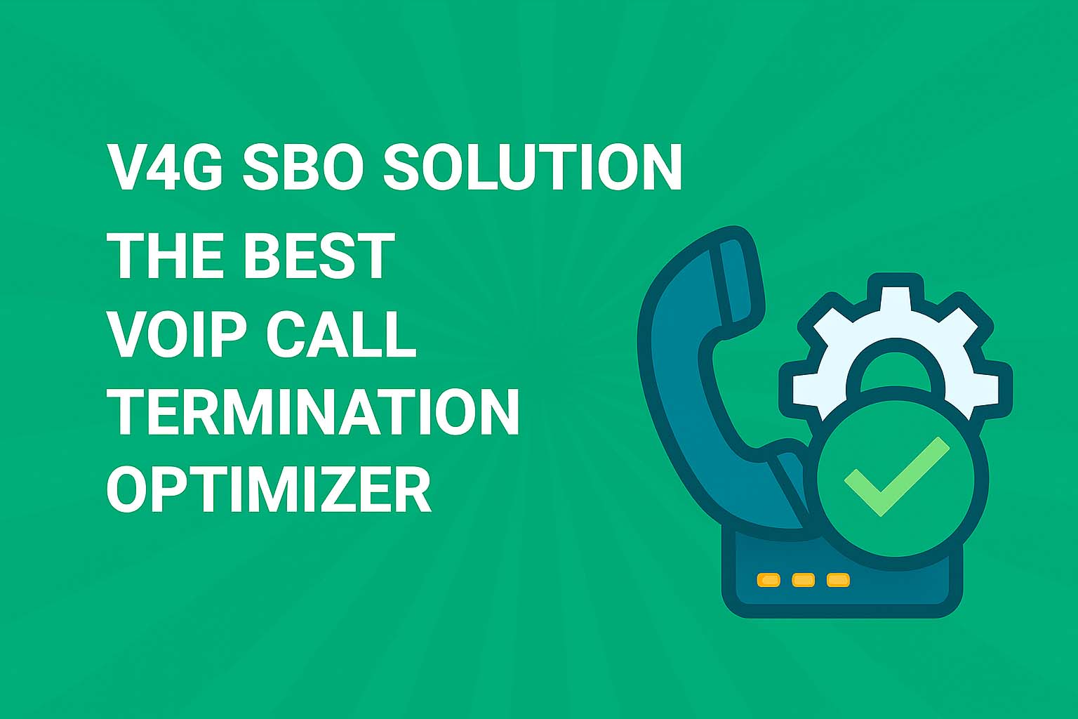 V4G SBO Solution VoIP - Phone & gear icon showing smart, efficient call optimization