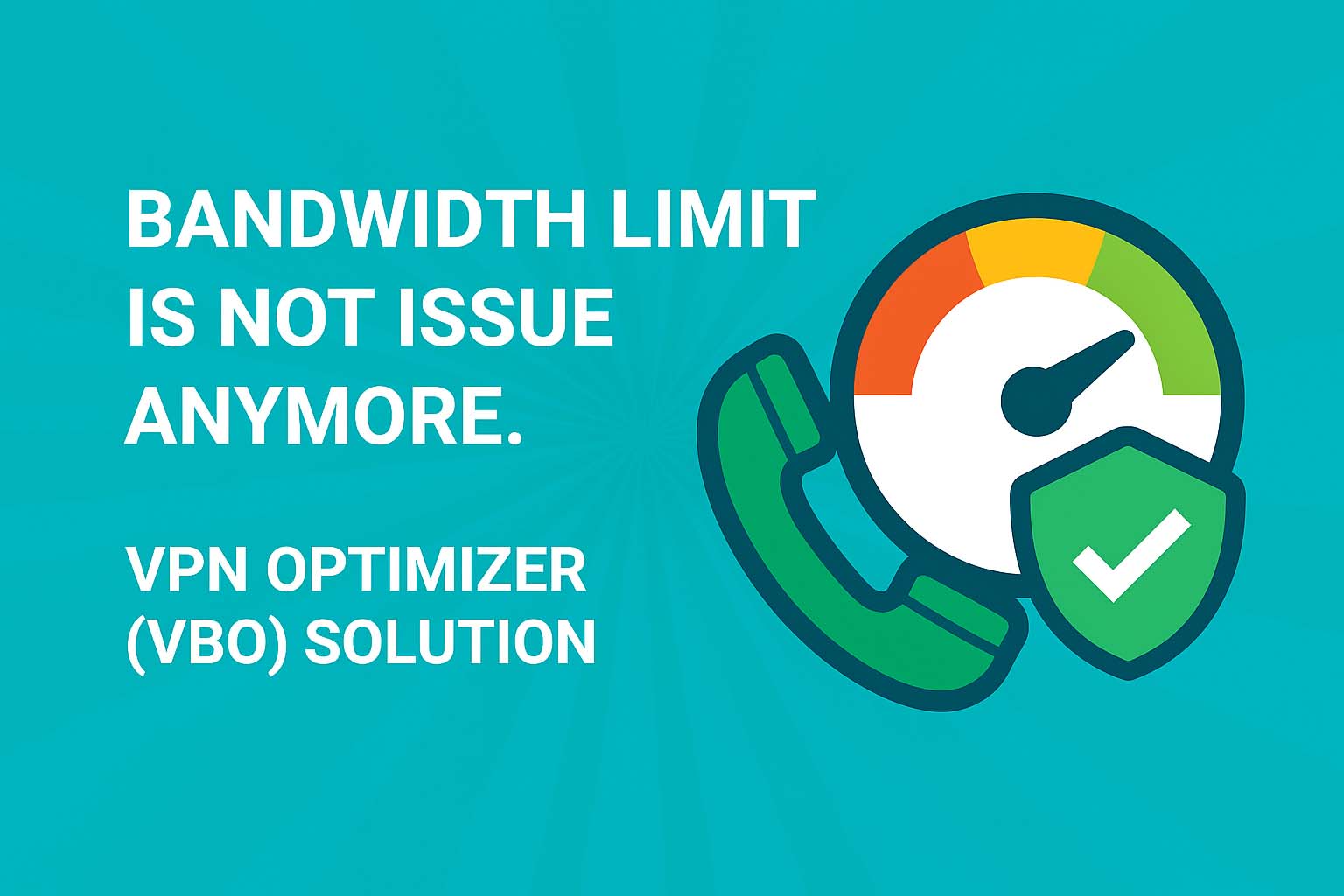 Abstract tech scene with holographic bandwidth meters and VPN optimizer hub symbolizing seamless data flow